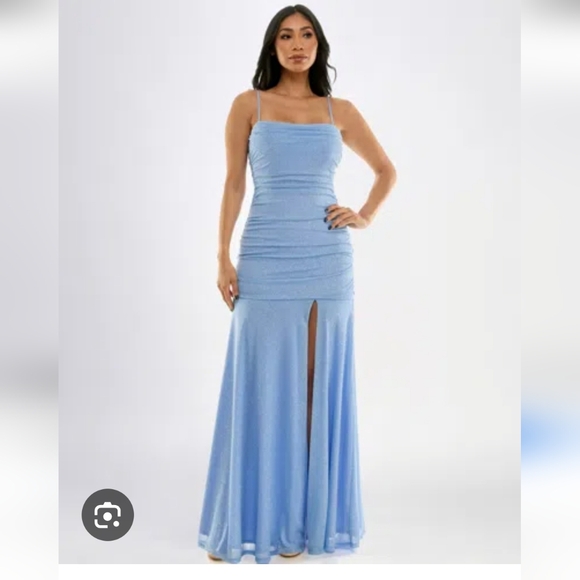 City Studio Dresses & Skirts - City Studio Juniors' Glittered Ruched Slip Gown Sz 9/10 NWT Party Prom